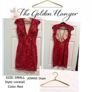 Red Lace Cocktail Dress